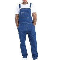 Salopette Pantalon Denim Jeans Bretelles Combinaison Pantalon Cargo Salopette Multi-poches Pour Hommes Jeans Denim Salopette Overas