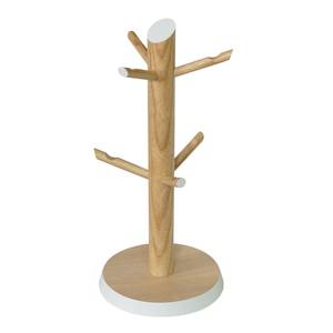 Elegante Soporte de Madera Maciza para Tazas con 6 Ganchos, Organizador de Tazas de Café y Té para Encimera de Cocina, Ahorra Espacio, Exhibidor de Tazas - Product Image 1