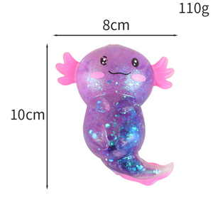 Juguete Sensorial Antiestrés de Maltosa, Juguete Blandito de Colores con Forma de Axolotes, Juguetes Sensoriales Antiestrés para Niños - Product Image 4