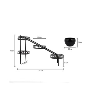 Macetas de Metal de Estilo Único con Soporte de Diseño Negro para Bares, Jardín, Balcón, Macetas Decorativas - Product Image 5