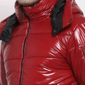 Veste à capuche rembourrée brillante pour l'hiver, veste matelassée unisexe - Product Image 6
