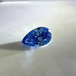 Diamante azul intenso de 1 quilate, corte brillante en forma de pera, cultivado en laboratorio, SI1, certificado IGI, piedra suelta para la elaboración de joyas. - Product Image 4