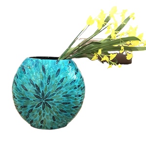 HOT 2021 Luxury and Modern blue flower vase <b>pot</b> with wholesale price - Product Image 5