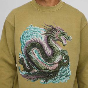 เสื้อสเวตเชิ้ตคอกลมผู้ชายผ้าฝ้าย 100% สวมใส่สบาย ทนทาน ระบายอากาศได้ดี และป้องกันการยับ พร้อมดีไซน์ลายพิมพ์สกรีนทันสมัย - Product Image 5