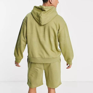 Conjunto de Sudadera con Capucha y Pantalones Cortos para Hombre, Ligero y Cómodo, para Entrenamiento, Uso Diario y Actividades al Aire Libre - Product Image 3