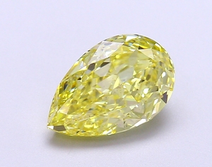 Diamant de laboratoire CVD jaune en forme de poire certifié IGI, 1 à 2 carats, taille excellente, pour la fabrication de bijoux fins haut de gamme - Product Image 1