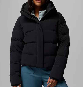 High Quality <b>Lightweight</b> Breathable Custom Women's Plus Size Vintage Washed Bubble Bomber <b>Jacket</b> Zip Puffer Hood Autumn - Product Image 1