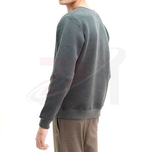 Sudadera de Cuello Redondo Gris Oscuro, Corte Regular, Color Sólido, Tejido de Algodón, Informal, para Otoño, con Logotipo Estampado con Transferencia Térmica en la Parte Delantera - Product Image 3