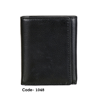 Dompet Kulit Sapi Lipat Tiga Tipis Mini Kompak Kotak Hadiah Kustom Tempat Kartu Dilindungi RFID Dompet Pria Grosir