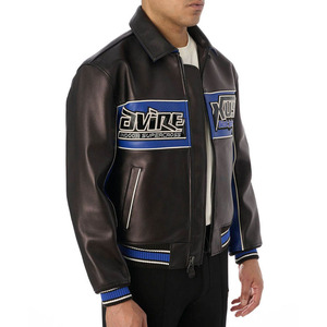 New Arrival High Quality <b>Leather</b> Made Men Avirex <b>Jackets</b> Custom Made 100% Cowhide Genuine <b>Leather</b> Bomber Men's <b>Jackets</b> Low Price - Product Image 4