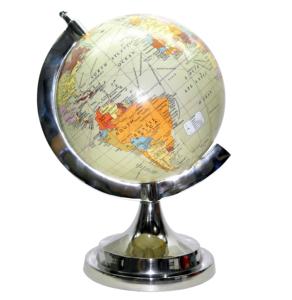 Vente chaude article de haute qualité couleur or fer métal sculpture évider rotation décoratif monde globe Le meilleur aluminium - Product Image 2