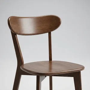 Chaise de salle à manger moderne en bois massif avec revêtement en velours, dossier incurvé et pieds effilés pour la décoration de la maison - Product Image 6