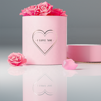 Boîte Cadeau Cylindrique en Velours pour Mariage, Boîtes en Carton Empilables pour Demoiselles d'Honneur, Anniversaire, Fête, Artisanat, Emballage en Carton Gaufré