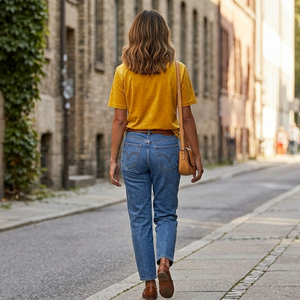 T-shirt en velours jaune pour femme, coupe classique, manches courtes, 100 % velours, t-shirts en velours pour femmes, vêtements décontractés, t-shirt en velours léger - Product Image 2
