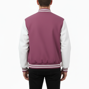 เสื้อแจ็คเก็ตวาร์ซิตี้ชาย ผ้าฝ้ายผสมโพลีเอสเตอร์ 320 GSM ทรงปกติ ติดกระดุมแป๊ก แขนยาว สวมใส่สบาย แฟชั่นลำลอง เนื้อผ้านุ่ม ทนทาน รับผลิตแบบ OEM - Product Image 2