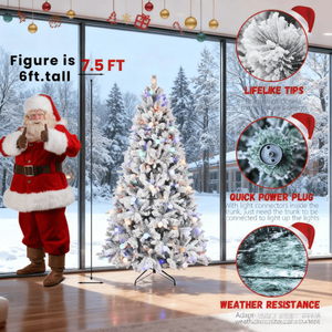 Albero di Natale Innevato da 2,3 m, Eleganti Decorazioni Natalizie per un'Atmosfera Festiva - Product Image 4