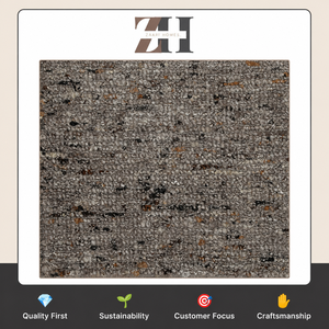 Handwoven Flatweave Wool <b>Rug</b> Modern Ribbed Textured Carpet Natural Brown <b>Grey</b> Area <b>Rug</b> for <b>Living</b> <b>Room</b> Bedroom and Office - Product Image 6