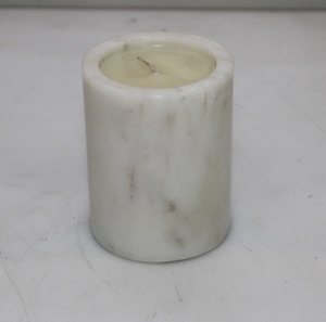 Pot à bougie en marbre de qualité supérieure, récipient à bougie en pierre naturelle durable pour une utilisation longue durée à la maison - Product Image 1