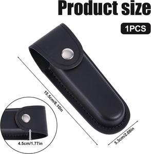 Handmade Leather Pouch For Folding Knives Genuine Leather Folding Knife Sheath Durable Protective <b>Belt</b> Case Handcrafted Outdoor - Product Image 2