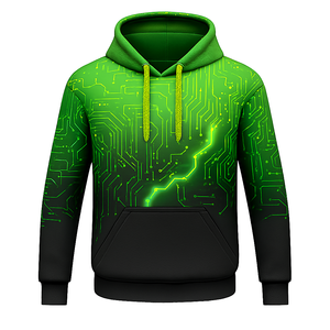Sweat-shirt à capuche vert menthe pour homme, coupe ample, couleur unie, design décontracté avec poche, vêtement d'automne, 100% coton molletonné, écologique - Product Image 2