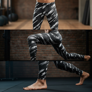 Stretchable Elastic Waist Workout Training Yoga Gym Compression Leggings Custom Sublimation Design Athletic Wear Plus Size Pants - Product Image 4