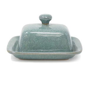 Moderno Contenedor para Mantequilla con Tapa de Esmalte Reactivo Brillante, Diseño de Bandeja Profunda, Elegante Soporte para Servir Mantequilla en la Mesa de la Cocina - Product Image 1