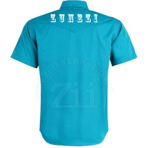 เสื้อทำงานนิรภัย แขนสั้น ทนไฟ สำหรับงานเชื่อม ผ้าฝ้าย ทนความร้อน 300-500 องศาเซลเซียส พร้อมชุดป้องกันฝุ่นละออง - Product Image 2