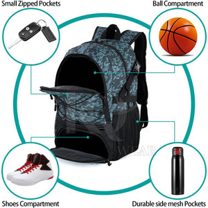 Bolsa de Baloncesto de Nailon/Poliéster Ligera de Primera Calidad para Hombre y Mujer, Duradera, con Múltiples Compartimentos, 50-70L, Logotipo Personalizable - Product Image 3