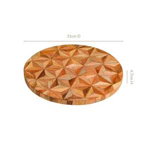 Plateau de service pour desserts en bois pur de luxe, artisanat fait main, plateau multifonctionnel pour restaurant, café, hôtel - Product Image 3