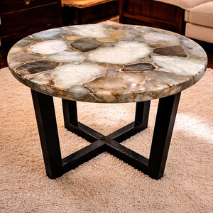 Premium Agate Stone Center <b>Table</b> Round Coffee <b>Table</b> Handmade Modern Elegant Wholesale for Home Furniture Decor - Product Image 1