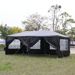 Tenda Nera 10x20 per Matrimoni ed Eventi all'Aperto con 6 Pareti Laterali Rimovibili, Gazebo Impermeabile per Feste e Cerimonie - Product Image 6