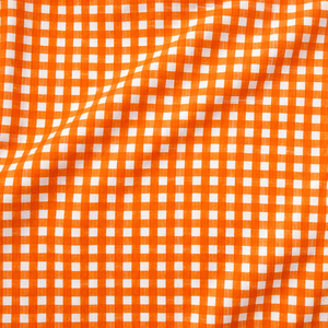 Tissu en coton tissé léger, absorbant l'humidité, respirant, biologique, écologique, imprimé de motifs indiens de couleur orange - Product Image 1