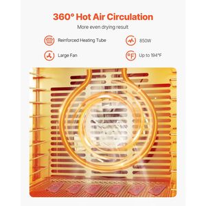 Essiccatore Elettrico per Alimenti da 850W con 12 Vassoi in Acciaio Inossidabile, Temperatura Regolabile e Timer 24 Ore - Prodotto Gratuito - Product Image 2