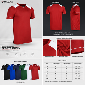 Camiseta de Fútbol Unisex Roja con Cuello en V, Manga Corta, Absorbe la Humedad, 100% Poliéster, Ropa Deportiva, Primavera Verano, Corte Holgado, Secado Rápido - Product Image 6