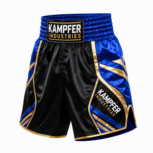 Shorts de boxe pour hommes, vêtements de combat professionnels avec tissu lisse, ceinture large et ajustement flexible pour l'entraînement au ring et en salle de sport - Product Image 4