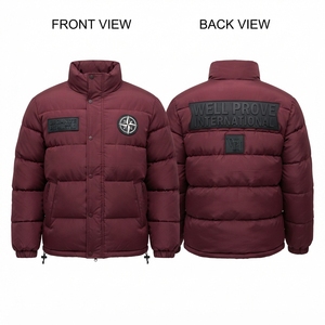 Chaqueta Acolchada Premium de Poliéster 300 GSM, Color Naranja, Transpirable, de Secado Rápido, para Invierno, con Logotipo en la Parte Delantera/Trasera sin Costuras - Product Image 2