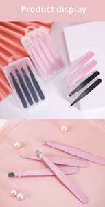 Pince à épiler professionnelle légère et personnalisable de haute qualité en acier inoxydable pour cils et sourcils, écologique - Product Image 6