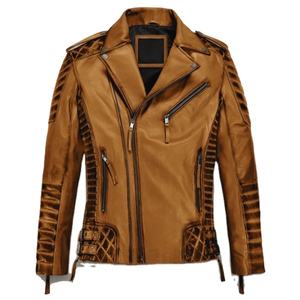 New Arrival Unisex Winter Men's <b>Genuine</b> Cow Skin Leather Jacket Custom Color Block Windproof Waterproof Front Logo Wholesale - Product Image 1