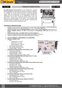 Système d'entraînement hydraulique électrique KITEK KCL-22B avec construction métallique et impression par laminage - Product Image 1
