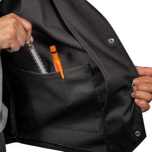 เสื้อเชิ้ตเชื่อมเหล็กสำหรับผู้ชาย HSI ทนไฟ 100% ผ้าฝ้าย ติดกระดุมแป๊ก ระบายอากาศด้านหลัง ทนความร้อน 300 องศาเซลเซียส ชุดทำงานเพื่อความปลอดภัย - Product Image 4