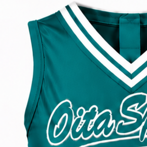 Haut de sport sans manches vert sarcelle pour équipe, uniforme athlétique, tenue de cheerleading pour compétition et performance - Product Image 6