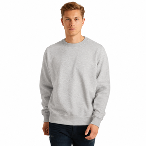 เสื้อสเวตเชิ้ตคอกลมทรงครอปสำหรับผู้ชาย แบบ OEM สกรีนโลโก้ได้ ผ้าคอตตอนผสม ซักแล้ว ใส่สบาย ไม่ยับ ระบายอากาศดี สไตล์ลำลอง สตรีทแวร์ สำหรับฤดูใบไม้ร่วง - Product Image 2
