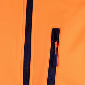 Veste Softshell Réfléchissante Orange Unisexe Hiver – Veste de Travail de Sécurité Coupe-Vent Résistante à l'Eau Entièrement Zippée Haute Visibilité - Product Image 6