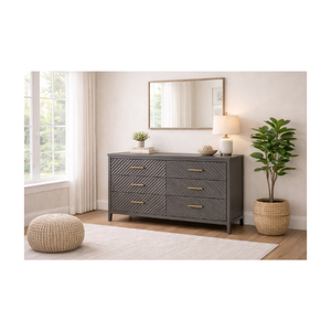 Commode en bois de pin massif de haute qualité, design moderne, 6 tiroirs, écologique, durable, multi-usages, appartement, chambre à coucher, salon - Product Image 1