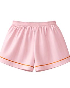 Light Pink Orange Satin Women Pajama Set Silk Sleepwear <b>Spaghetti</b> <b>Strap</b> Cami And Shorts Soft Luxury Nightwear Summer Lounge Set - Product Image 5