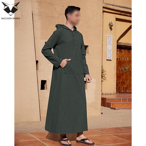 New Arrival <b>Men</b> Modest Tech <b>Thobe</b> Minimal Design Muslim Jubba Lightweight Casual Wear Traditional Polyester Anti-Wrinkle - Product Image 3