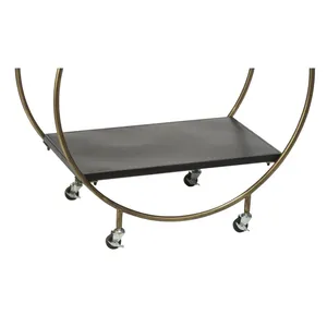 Carrito de Almacenamiento Rodante de Metal Hecho a Mano de Lujo con Diseño Industrial Contemporáneo, Estantes Espaciosos y Resistentes - Product Image 1