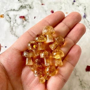 Cristal de Citrine Naturelle Sculpté en Forme de Champignon, Citrine Jaune, Cristal de Guérison pour Reiki, Méditation, Décoration Feng Shui, Vente en Gros - Product Image 4