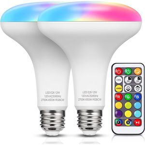 Fari LED BR30 RGB+Luce Calda+Luce Fredda 12W 1050lm Dimmerabili e con Telecomando Cambio Colore Equivalente a 100W - Product Image 1