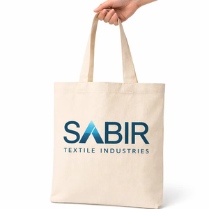 Hot Selling Custom logo Eco-friendly 5-6oz Canvas Tote Bag with Webbing/Self Fabric Hand Strap Letters Cotton Shopping Bag - Product Image 1